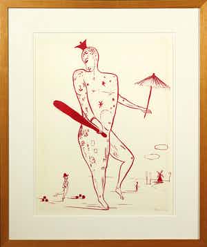 Henk Visch - Litho, Nr. 7 - Ingelijst verkocht voor € 50!