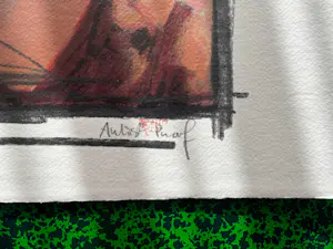 Nico Vrielink - Nico Vrielink - Kleurenzeefdruk CONFRONTATIE met GAUGUIN III Handgesign. kopen? Bied vanaf 10!