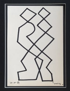 Siep van den Berg - Tango dansen - inkt op papier kopen? Bied vanaf 125!