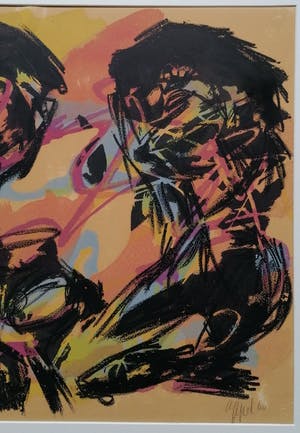 Karel Appel - "Deux Personnages" (196o) kopen? Bied vanaf 1!