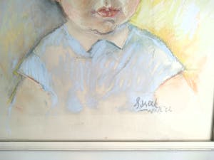 Henk van den Idsert - (1921-1993) aandoenlijke kleine jongen, pastel kopen? Bied vanaf 1!