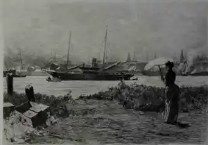 Willem Steelink (jr.) - het Yacht, ets 1888 verkocht voor € 10!