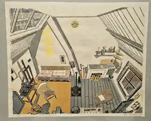 Toon Wegner - Atelier interieur verkauft für € 130!
