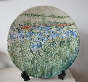 Niet of onleesbaar gesigneerd - Gouds platelen wandbord "Arles" - naar Vincent van Gogh kopen? Bied vanaf 1!