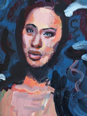 Peter Klashorst - Acrylverf op doek op houten frame , “Medusa” – 2018 – 70 x 100 cm kopen? Bied vanaf 375!