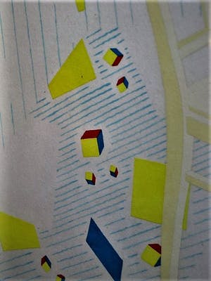 Caroline Willebrands - Rietveld Academie - Zeldzame figuratieve Collage "STOEL IV" kopen? Bied vanaf 1!