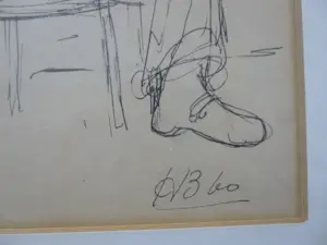 Hugo Brouwer - zittende man op kruk kopen? Bied vanaf 125!