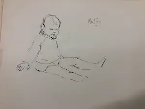 Phil Vermeer-Weterings - twee kinderen (meerdere tekeningen) kopen? Bied vanaf 50!