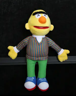 Buy KAWS - Sesame Street, Plush Toy Bert Limited edition 2018.? Bid from 50!