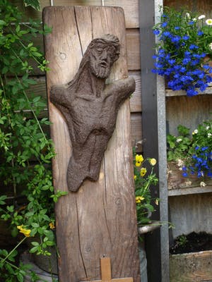 Klaas Pijlman - Buste van Chamotte / Aardewerk op paneel , Jezus Christus - ca. 1970 kopen? Bied vanaf 1!