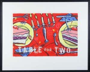 Selwyn Senatori - Table for two | Ingelijst | Groot 83x103 verkocht voor € 280!