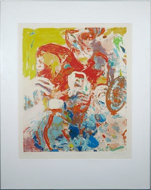 Jan van Diemen - Zeefdruk, American Football, Ingelijst (Groot) kopen? Bied vanaf 1!