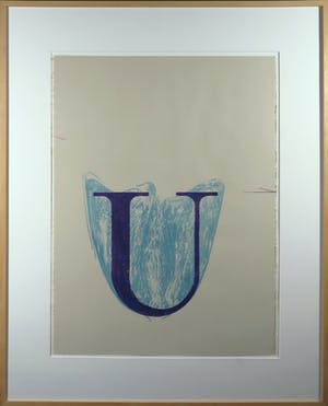Carel Blotkamp - Vier litho's, AEIOU - Ingelijst kopen? Bied vanaf 50!