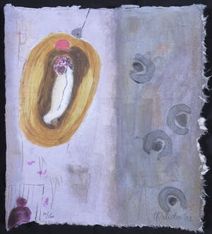 Liesbeth Rahder - Zeefdruk op geschept papier, Zonder titel kopen? Bied vanaf 1!