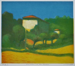 Elmar Gille - Elmar Gille, Reliëfdiepdruk, Op weg naar Pienza kopen? Bied vanaf 45!