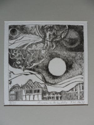 Frits Lindeman - Ets. Titel. Droom in de middag. kopen? Bied vanaf 20!