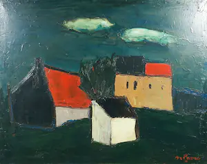 Gabriel De Pauw - Olieverf op doek, Landschap - Ingelijst (Groot) kopen? Bied vanaf 150!