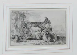 Jan van den Hecke - 17e eeuws landschap met schapen en eekhoorns kopen? Bied vanaf 100!