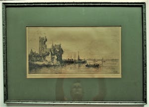 Martin van Waning - ets - Rees aan de Rijn - Gesigneerd - 1951 kopen? Bied vanaf 20!