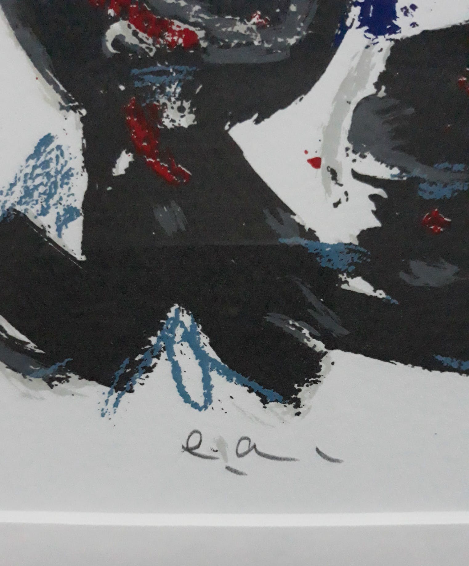 Theo Wolvecamp - Abstracte compositie, litho (mooi ingelijst) kopen? Bied vanaf 225!