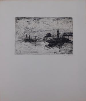 Frans Hens - Boat in the Harbor kopen? Bied vanaf 25!