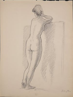 Jan Sluijters (jr.) - Tekening, Staand naakt kopen? Bied vanaf 40!