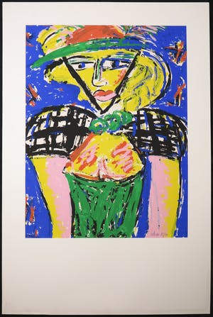 Etienne Elias - Zeefdruk, Vrouwfiguur kopen? Bied vanaf 1!