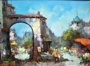 Harry Koolen - Frans Stadsgezicht verkocht voor € 70!