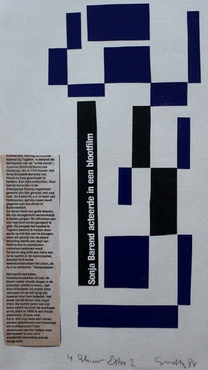 Siep van den Berg - Gemengde techniek: 4 Blauw extra 2 - 1984 kopen? Bied vanaf 95!