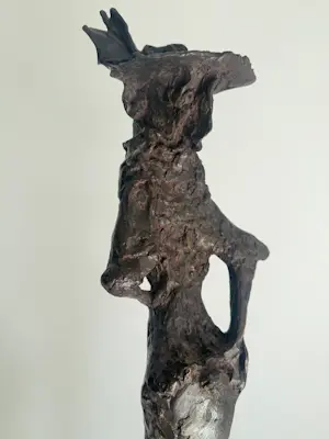 Theo van der Nahmer - bronzen sculptuur | 'Joffer' (Groot werk) kopen? Bied vanaf 1500!