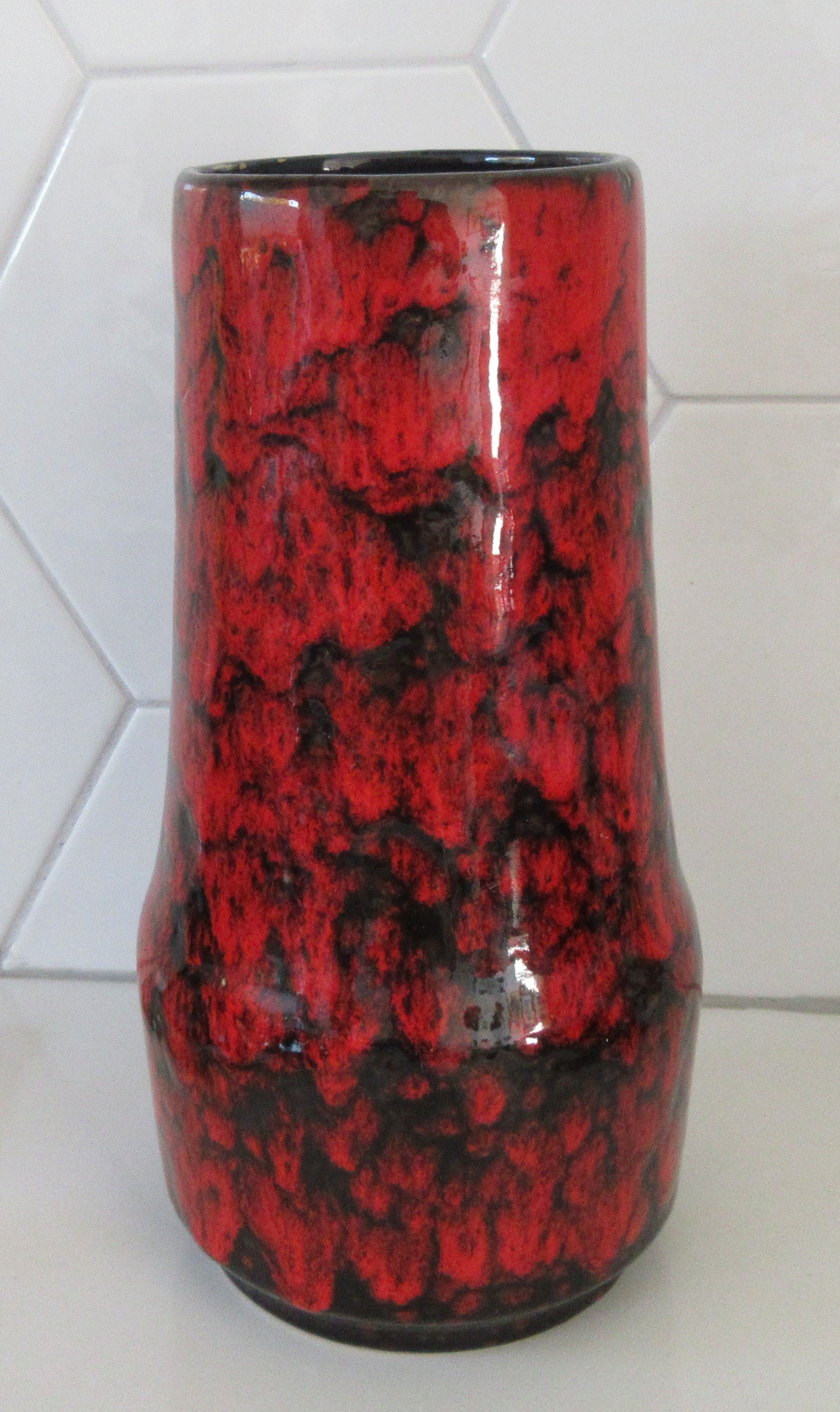 Scheurich Keramik - Rood gevlamde Fat lava vaas model 529-25 kopen? Bied vanaf 1!