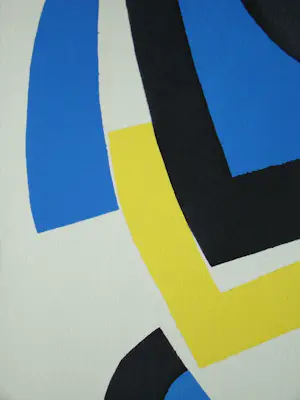 Jean Dewasne - Abstracte compositie - sjabloon in gouachekleuren - 1952 kopen? Bied vanaf 80!