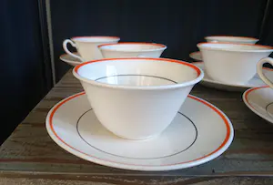 Firma Regout & Co - Zes Art-Deco kop/schotels Petrus Regout & Co Maastricht kopen? Bied vanaf 1!