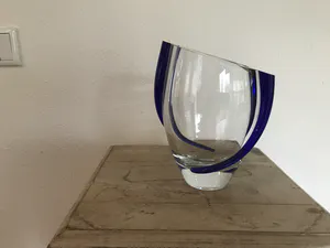 Glasblazerij Leerdam - Vaas met blauwe kabel kopen? Bied vanaf 1!