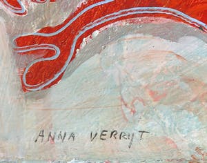 Anna Verrijt - Gemengde techniek op stevig papier, Zonder titel - Ingelijst (Groot) kopen? Bied vanaf 35!