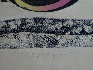 Niet of onleesbaar gesigneerd - Reliëfdruk , “Creation” – gesigneerd – 1971 – nr 14 van 21 ex. kopen? Bied vanaf 10!