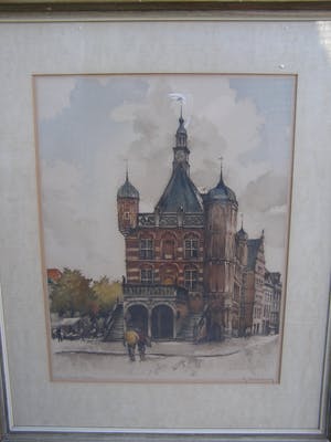 Roger Hebbelinck - Stadsgezicht Deventer. kopen? Bied vanaf 30!