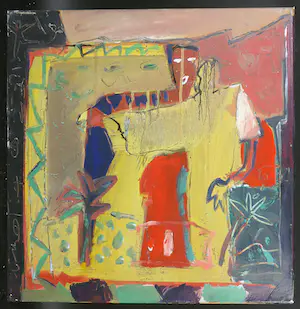 Dominique Chan - Acryl op doek, Mambo Mambo - Ingelijst kopen? Bied vanaf 70!