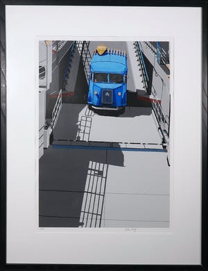 Marc Langer - Zeefdruk, HY op de pont - Ingelijst kopen? Bied vanaf 35!