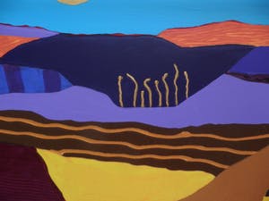 Ronald Boonacker - met Acrylverf opgehoogde Zeefdruk op paneel in fraaie baklijst kopen? Bied vanaf 265!