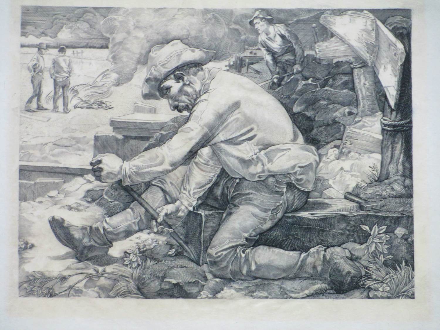 Johannes Josephus Aarts - Arbeider - Kopergravure kopen? Bied vanaf 80!