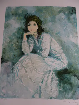 Bernard Charoy - Litho, Dame met de witte jurk kopen? Bied vanaf 35!