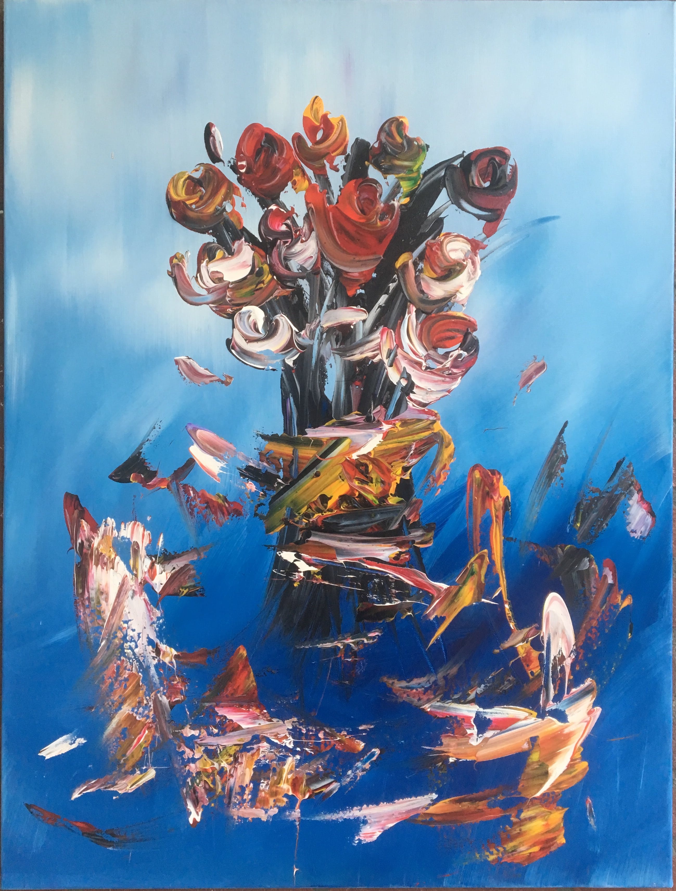 Gena Genadyj - Fantasie bloemen verkocht voor € 150!