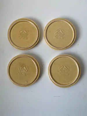 Faience- en Tegelfabriek Westraven - Zeldzaam mooie set polychrome cloisonné onderzetters 1923 kopen? Bied vanaf 75!