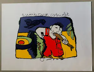 Buy Herman Brood - zeefdruk: Tuinbroek cabriolet? Bid from 295!