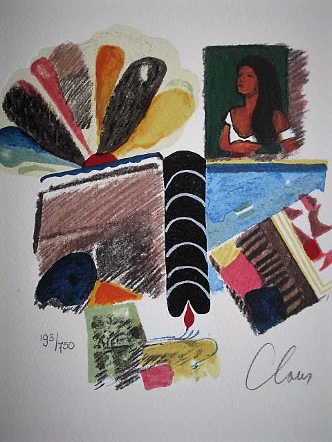 Hugo Claus - Jaski Art Catalogus / Kleuren compositie - gesigneerde zeefdruk 1994 verkocht voor € 1!