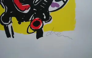 Peter Diem - Cow Yellow - gesigneerd - ea kopen? Bied vanaf 1!