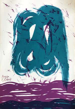 Hugo Claus - Kleurenlitho - Fuga - Herfst 2 - 1979 verkocht voor € 55!