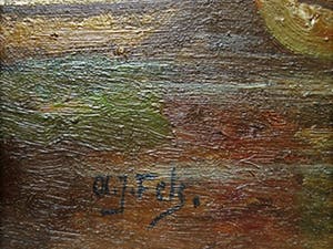 Arend Jan Fels - Klassiek omstreeks 1920 geschilderd "Amsterdam Montelbaanstoren" olieverf kopen? Bied vanaf 10!