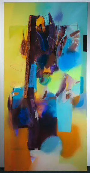 Pieter Vermeulen - Acryl op doek, s'Nachts (Zeer groot) kopen? Bied vanaf 300!